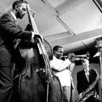 Musicians on the first night of the first Newport Jazz Festival