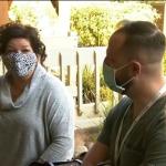 A nurse in Los Angeles talks to an ABC news reporter. 