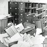 A thoroughly ransacked draft board office