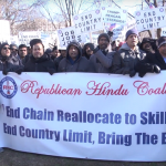 Hindu republican men demonstrators