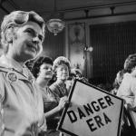 White women demonstrating against ERA in 1976.