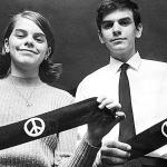 Two of the students who had been vindicated by the Supreme Court holding the offending armbands