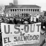 demonstration in solidarity with El Salvador