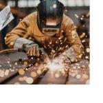 Photo of a welder at work.