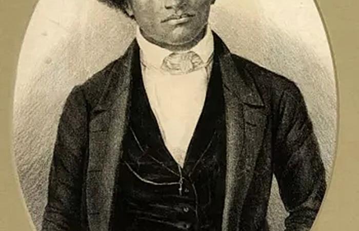 A formal portrait of Frederick Douglass