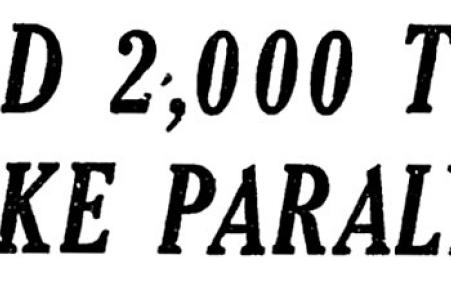 Newspaper headline: "Mayor to Add 2,000 to the Police As Truck Strike Paralyzes Business"