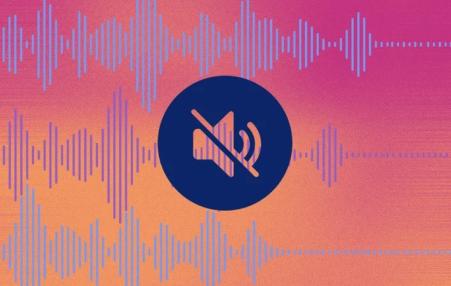 AI  generated image of a sound icon with a stop slash