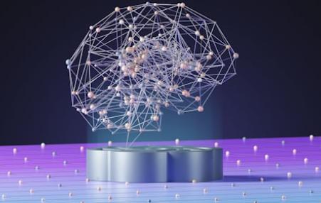 Photo of a sphere with various connecting lines and small balls 
