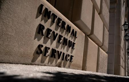 Photo of the façade of the IRS building