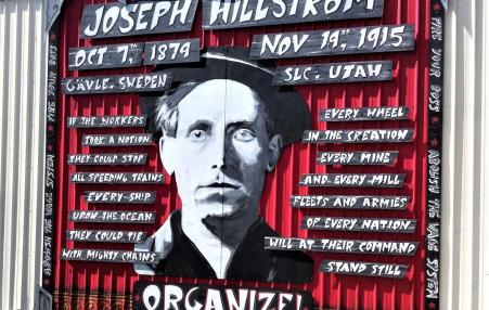 Image of martyred IWW organizer Joe Hill