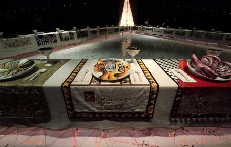 Under each plate at the Edible History dinner was a small piece of paper bearing the name of one of the thirty-nine women featured in Judy Chicago’s feminist art installation “The Dinner Party.”