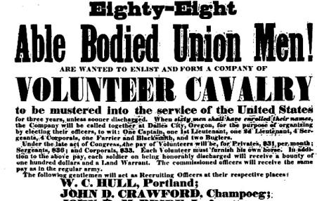 Civil War enlistment poster headlined "To Arms!"