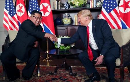 US President Donald Trump and North Korean Supreme Leader Kim Jong-un. 