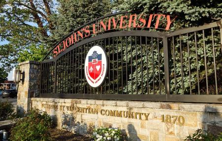 Photo of the entrance gate of St John's University