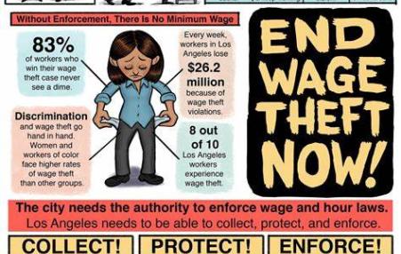 CARTOON - END WAGE THEFT NOW