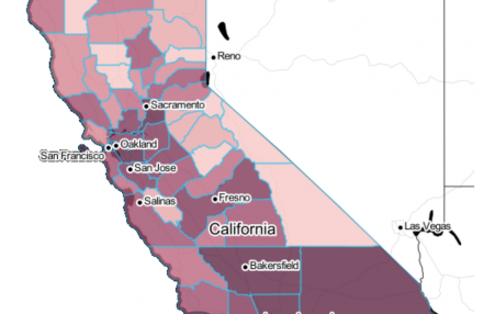 map of CA showing evictions