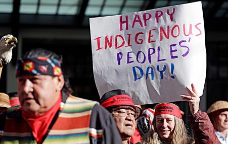 Outdoor celebration of Indigenous People's Day