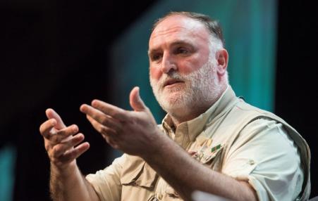 Chef and restaurant owner José Andrés spoke at the National Book Festival in D.C. last month about his humanitarian work.