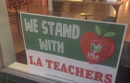 poster in support of LA teachers