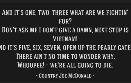 Lyrics to the first verse of Next Stop, Vietnam 