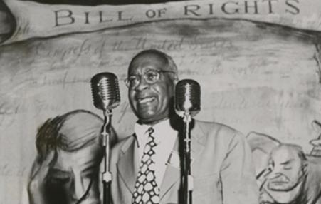 William Patterson addressing the 1949 Bill of Rights Conference