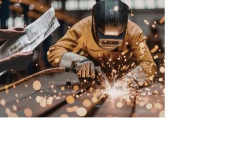 Photo of a welder at work.